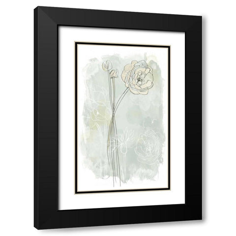 Stone Flower Study III Black Modern Wood Framed Art Print with Double Matting by Vess, June Erica