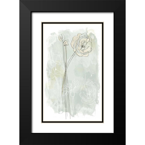 Stone Flower Study III Black Modern Wood Framed Art Print with Double Matting by Vess, June Erica