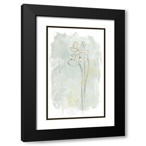 Stone Flower Study IV Black Modern Wood Framed Art Print with Double Matting by Vess, June Erica