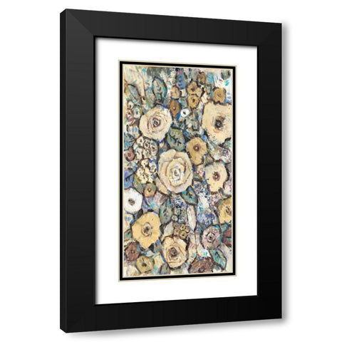 Decorative Flowers I Black Modern Wood Framed Art Print with Double Matting by OToole, Tim