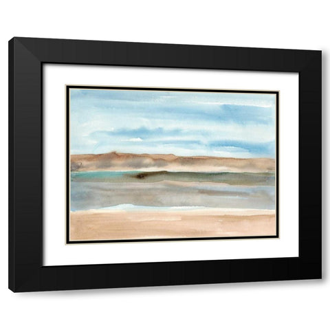Plein Air Riverscape I Black Modern Wood Framed Art Print with Double Matting by Ludwig, Alicia