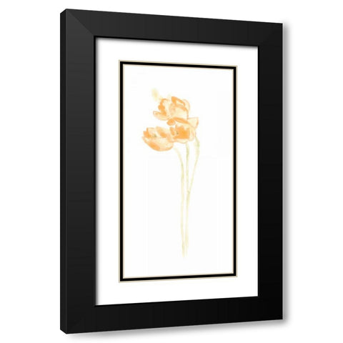 Bouquet Blush V Black Modern Wood Framed Art Print with Double Matting by Vess, June Erica