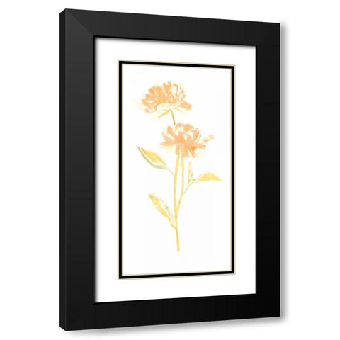 Bouquet Blush VII Black Modern Wood Framed Art Print with Double Matting by Vess, June Erica