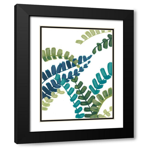 Tropical Thicket I Black Modern Wood Framed Art Print with Double Matting by Vess, June Erica
