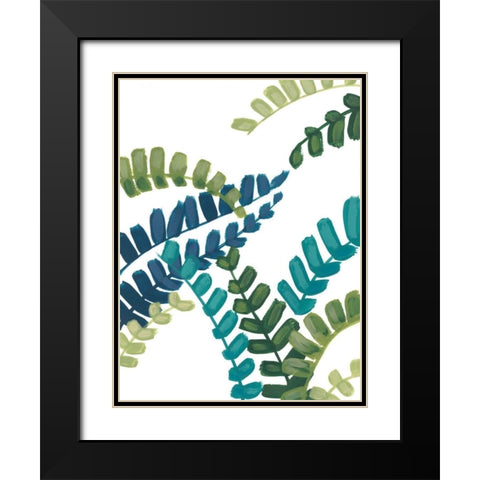 Tropical Thicket I Black Modern Wood Framed Art Print with Double Matting by Vess, June Erica