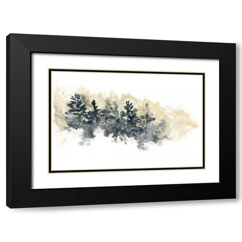 Misty Hillside I Black Modern Wood Framed Art Print with Double Matting by Vess, June Erica