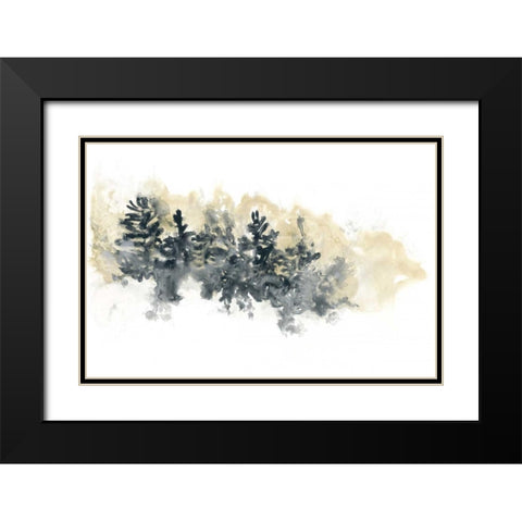 Misty Hillside I Black Modern Wood Framed Art Print with Double Matting by Vess, June Erica