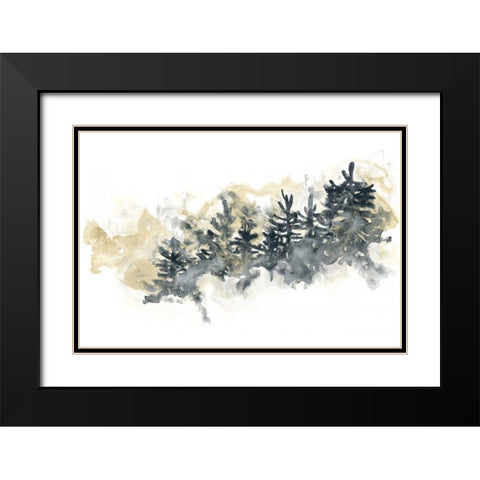 Misty Hillside II Black Modern Wood Framed Art Print with Double Matting by Vess, June Erica