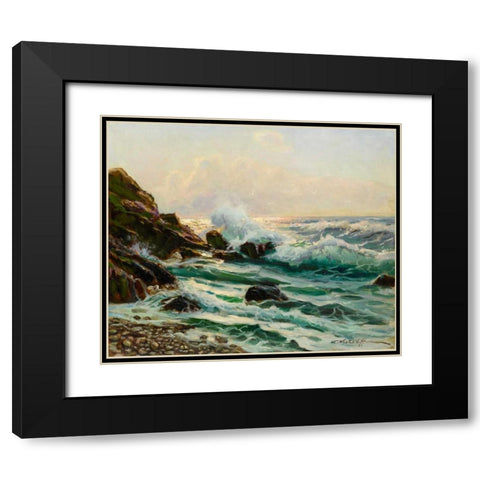 Main Seascape I Black Modern Wood Framed Art Print with Double Matting by Westchiloff, Constantin Alexandrovitch