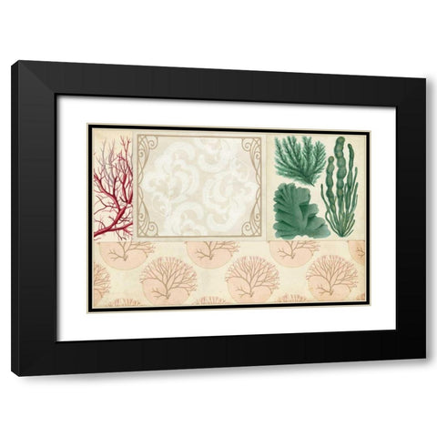 Coastal Patternbook II Black Modern Wood Framed Art Print with Double Matting by Vision Studio