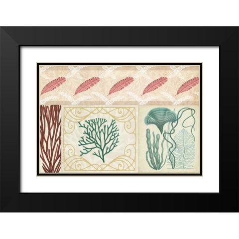 Coastal Patternbook IV Black Modern Wood Framed Art Print with Double Matting by Vision Studio