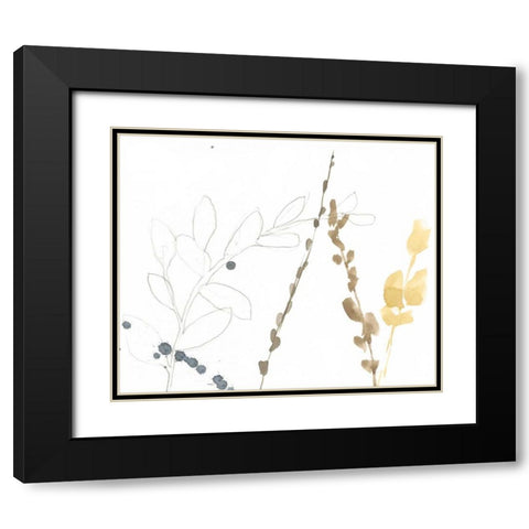 Branch Contours II Black Modern Wood Framed Art Print with Double Matting by Goldberger, Jennifer