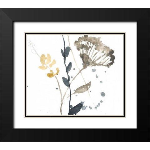Branch Contours VI Black Modern Wood Framed Art Print with Double Matting by Goldberger, Jennifer