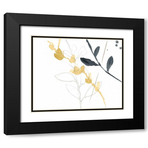 Branch Contours VII Black Modern Wood Framed Art Print with Double Matting by Goldberger, Jennifer