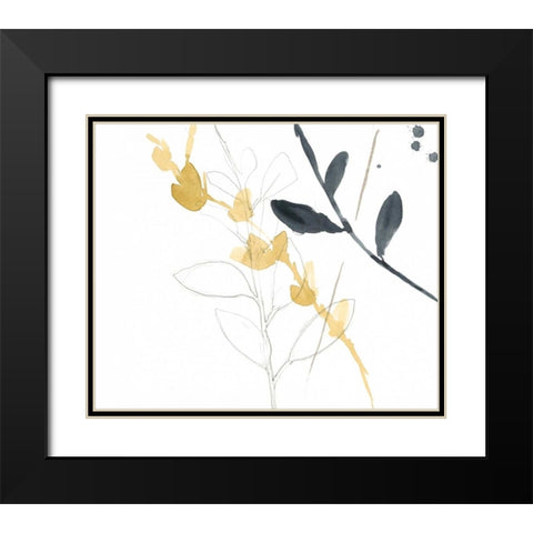 Branch Contours VII Black Modern Wood Framed Art Print with Double Matting by Goldberger, Jennifer