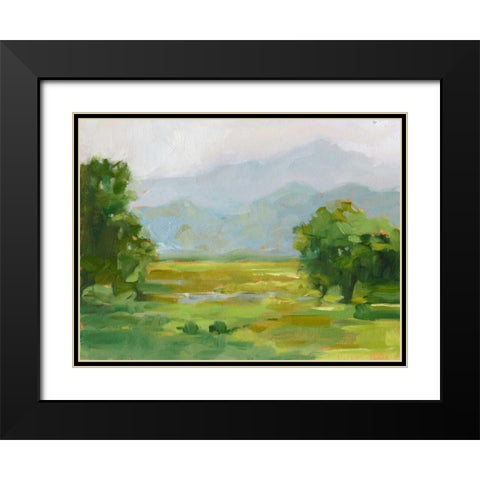 Mountain Backdrop III Black Modern Wood Framed Art Print with Double Matting by Harper, Ethan