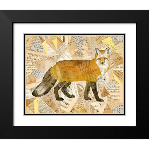 Red Fox Collage I Black Modern Wood Framed Art Print with Double Matting by Galapon, Nikki