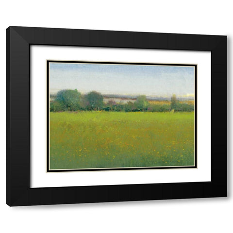 Verdant Countryside II Black Modern Wood Framed Art Print with Double Matting by OToole, Tim