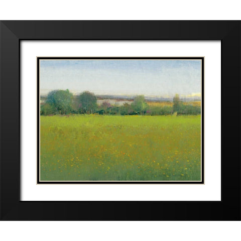 Verdant Countryside II Black Modern Wood Framed Art Print with Double Matting by OToole, Tim