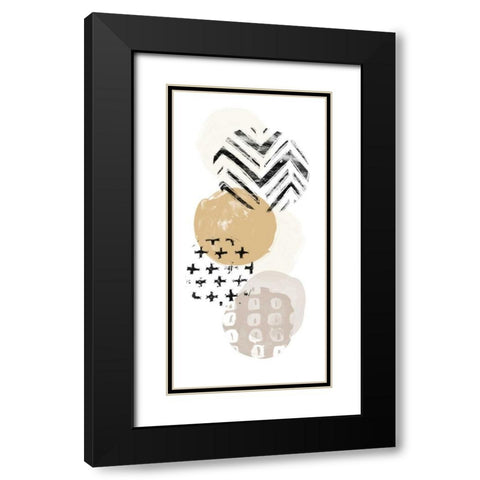 Circular Synergy I Black Modern Wood Framed Art Print with Double Matting by Vess, June Erica