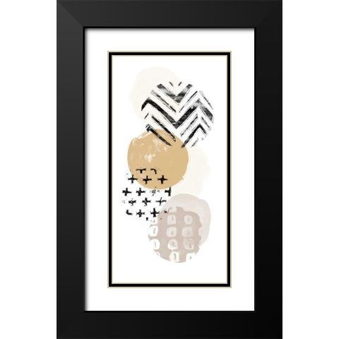 Circular Synergy I Black Modern Wood Framed Art Print with Double Matting by Vess, June Erica