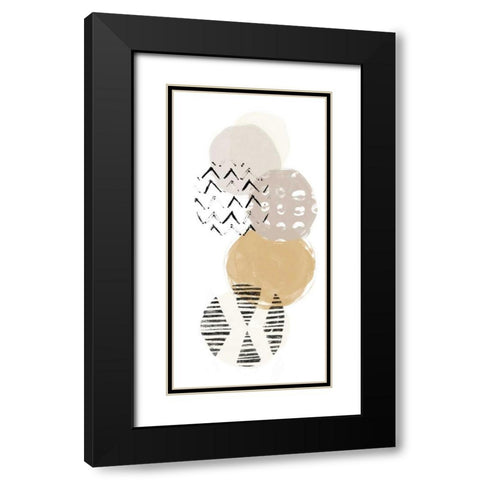 Circular Synergy II Black Modern Wood Framed Art Print with Double Matting by Vess, June Erica