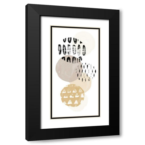 Circular Synergy III Black Modern Wood Framed Art Print with Double Matting by Vess, June Erica