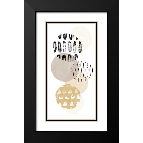 Circular Synergy III Black Modern Wood Framed Art Print with Double Matting by Vess, June Erica