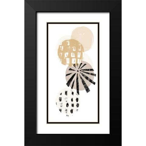 Circular Synergy IV Black Modern Wood Framed Art Print with Double Matting by Vess, June Erica