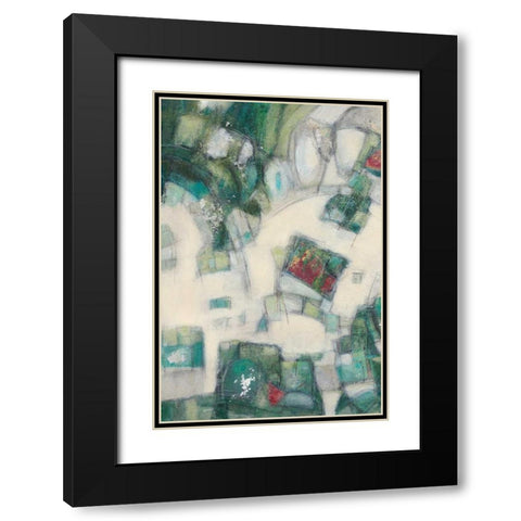 Jigsaw I Black Modern Wood Framed Art Print with Double Matting by Crawford, Beverly