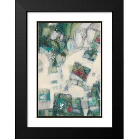 Jigsaw I Black Modern Wood Framed Art Print with Double Matting by Crawford, Beverly