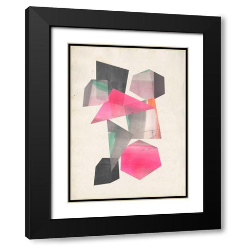 Collaged Shapes I Black Modern Wood Framed Art Print with Double Matting by Goldberger, Jennifer