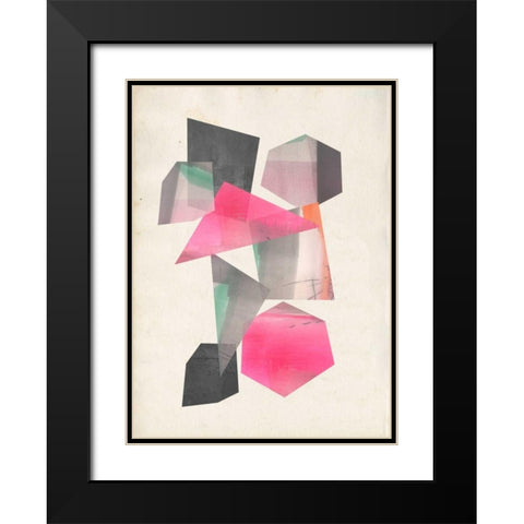 Collaged Shapes I Black Modern Wood Framed Art Print with Double Matting by Goldberger, Jennifer