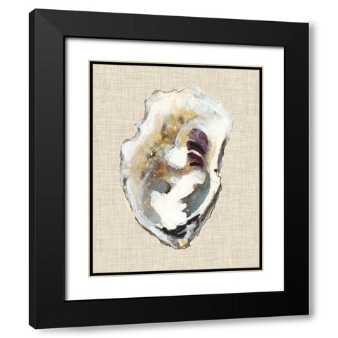 Oyster Shell Study I Black Modern Wood Framed Art Print with Double Matting by Willett, Michael