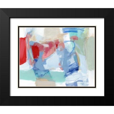 Roundabout I Black Modern Wood Framed Art Print with Double Matting by Long, Christina