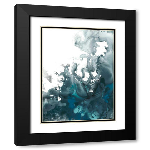 Indigo Tempest I Black Modern Wood Framed Art Print with Double Matting by Vess, June Erica