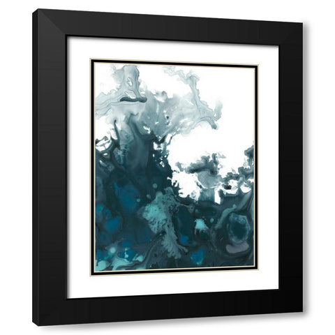 Indigo Tempest II Black Modern Wood Framed Art Print with Double Matting by Vess, June Erica