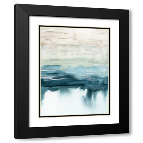 Organic Cascade I Black Modern Wood Framed Art Print with Double Matting by Popp, Grace