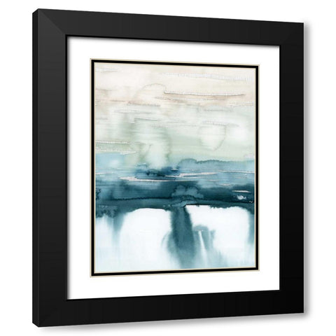 Organic Cascade II Black Modern Wood Framed Art Print with Double Matting by Popp, Grace