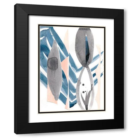 Oceana I Black Modern Wood Framed Art Print with Double Matting by Stramel, Renee W.