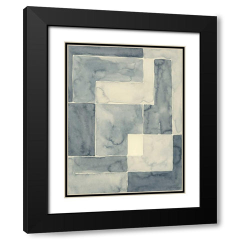 Blockade II Black Modern Wood Framed Art Print with Double Matting by Lam, Vanna