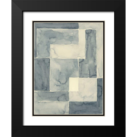 Blockade II Black Modern Wood Framed Art Print with Double Matting by Lam, Vanna