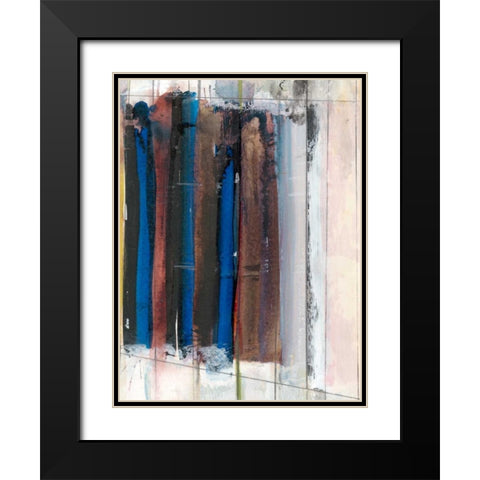 Art Notebook I Black Modern Wood Framed Art Print with Double Matting by Fuchs, Jodi
