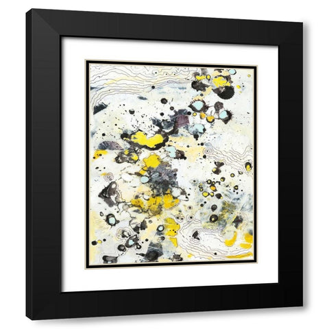 Topo I Black Modern Wood Framed Art Print with Double Matting by Fuchs, Jodi