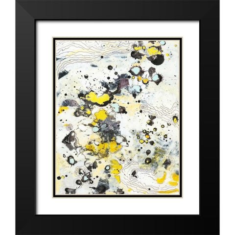 Topo I Black Modern Wood Framed Art Print with Double Matting by Fuchs, Jodi