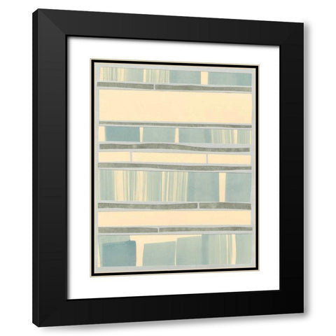 Ocean Inlay I Black Modern Wood Framed Art Print with Double Matting by Stramel, Renee W.