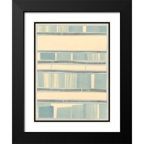 Ocean Inlay I Black Modern Wood Framed Art Print with Double Matting by Stramel, Renee W.
