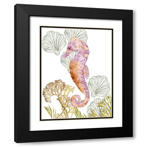 Undersea Creatures II Black Modern Wood Framed Art Print with Double Matting by Wang, Melissa