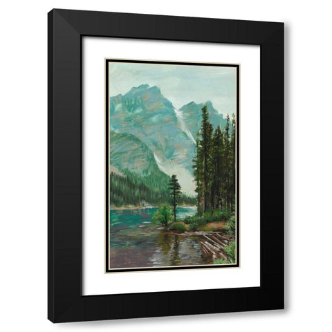 Mountainscape III Black Modern Wood Framed Art Print with Double Matting by Wang, Melissa