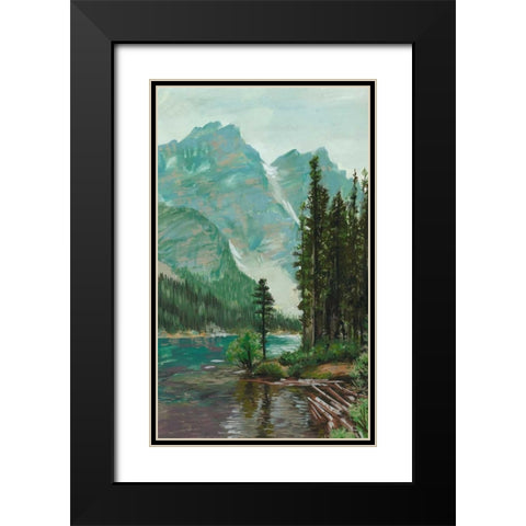 Mountainscape III Black Modern Wood Framed Art Print with Double Matting by Wang, Melissa